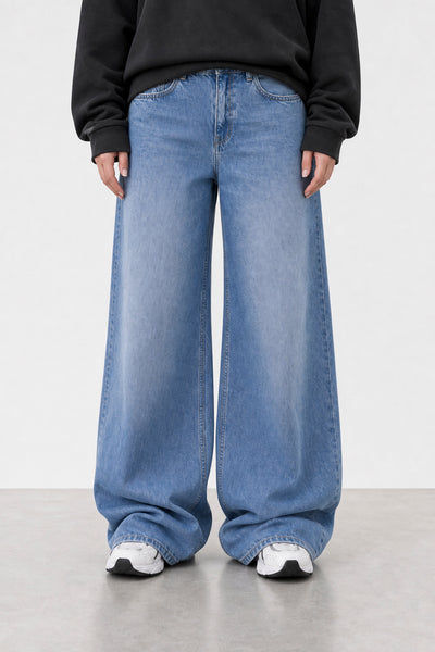 Jean Extra Wide Leg Light Blue Mujer