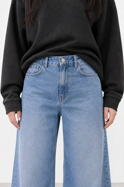 Jean Extra Wide Leg Light Blue Mujer