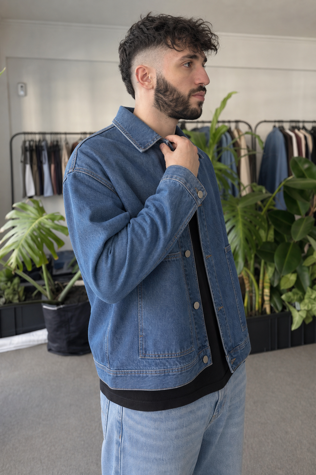 Campera de Jean Blue Hombre