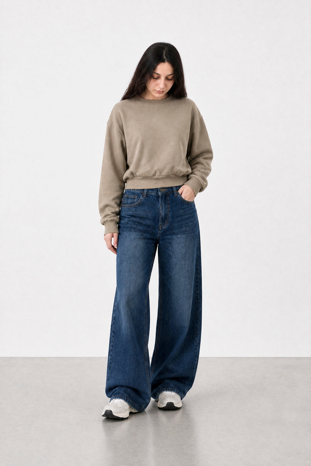Jean Wide Leg Blue Mujer