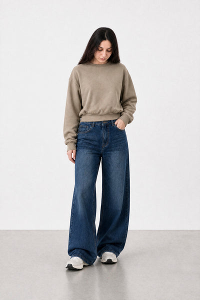 Jean Wide Leg Blue Mujer