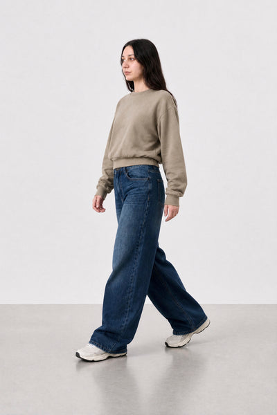 Jean Wide Leg Blue Mujer