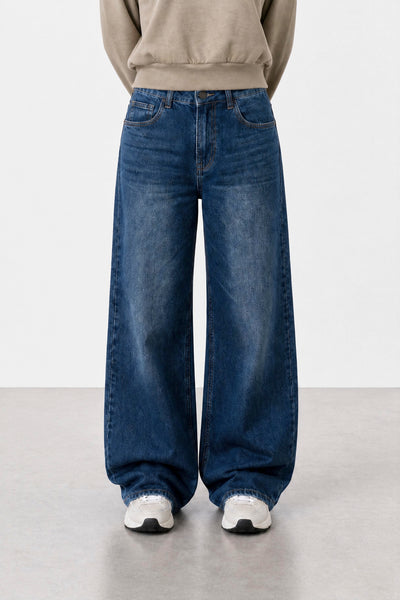 Jean Wide Leg Blue Mujer