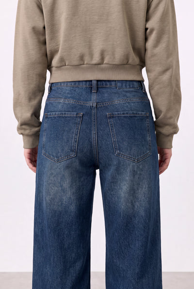 Jean Wide Leg Blue Mujer