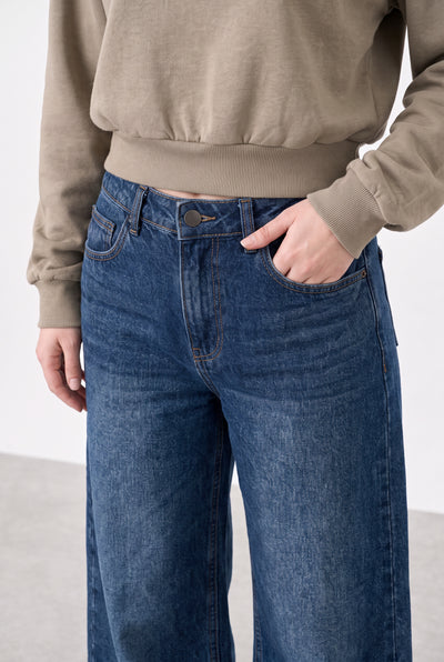 Jean Wide Leg Blue Mujer
