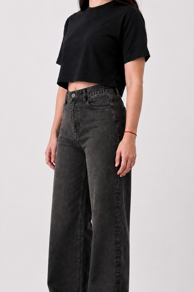 Jean Straight Old Black Mujer