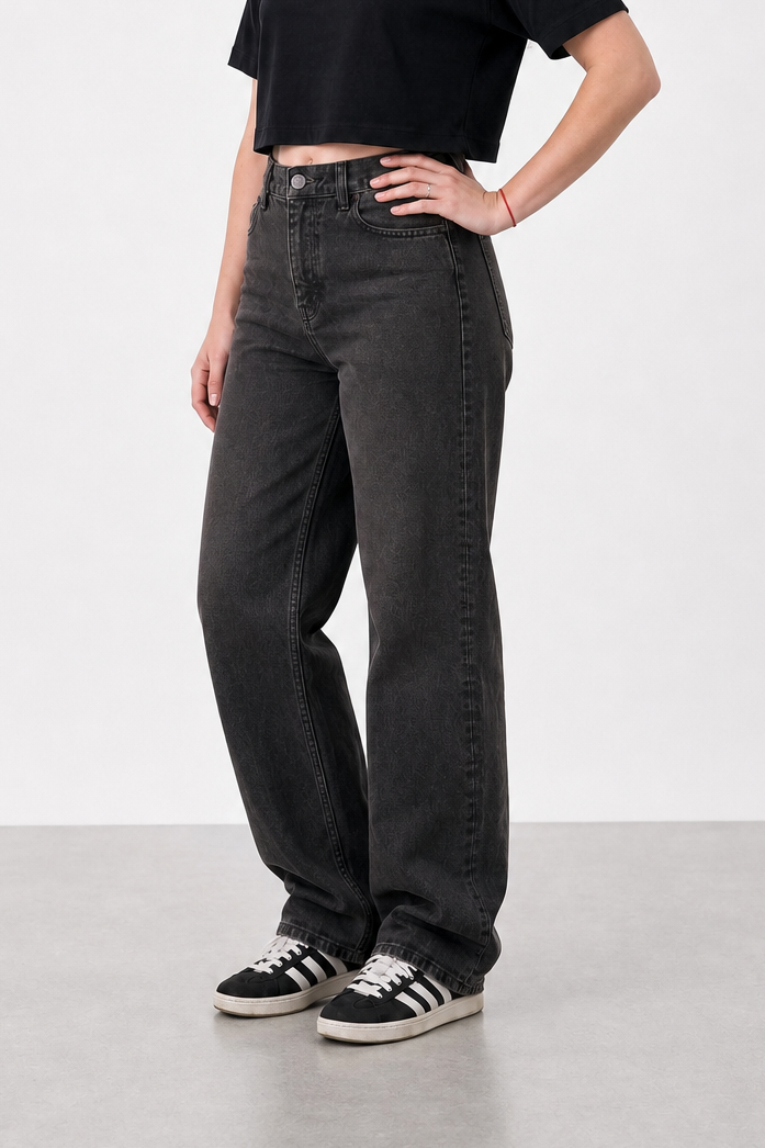 Jean Straight Old Black Mujer