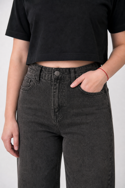 Jean Straight Old Black Mujer