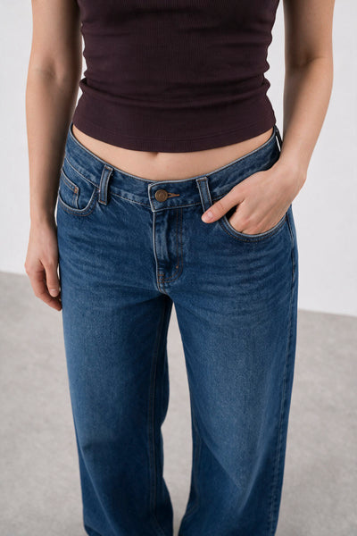 Jean Straight Blue Mujer