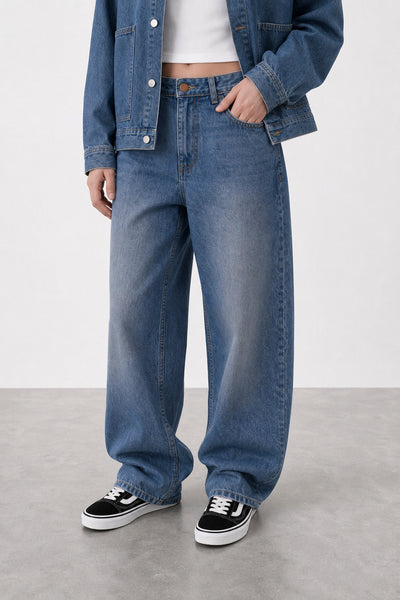 Jean Baggy Blue Mujer