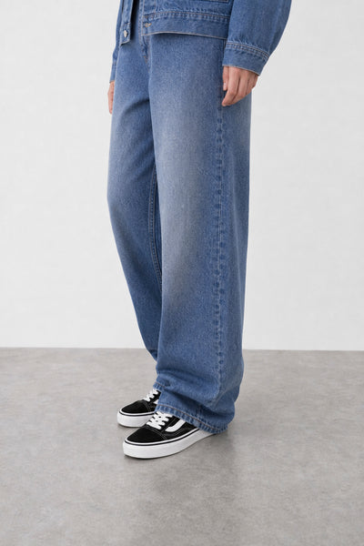 Jean Baggy Blue Mujer