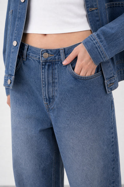Jean Baggy Blue Mujer
