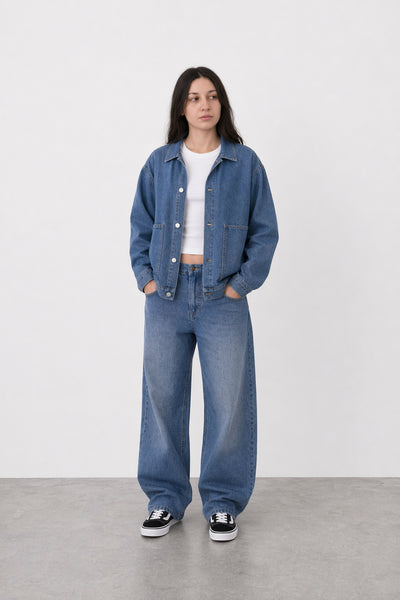 Jean Baggy Blue Mujer