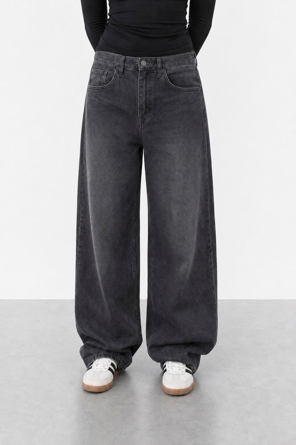 Jean Baggy Old Black Mujer