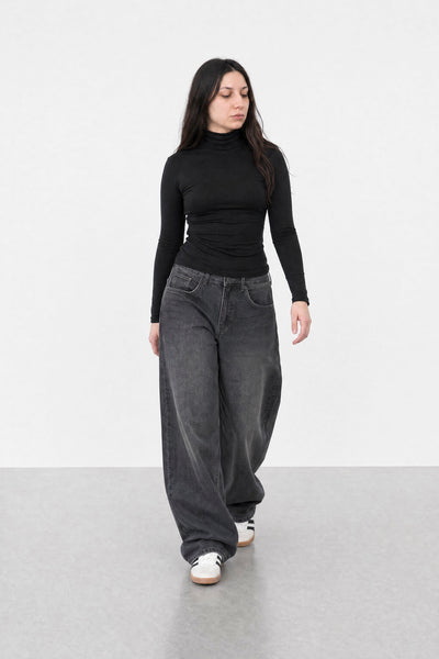Jean Baggy Old Black Mujer