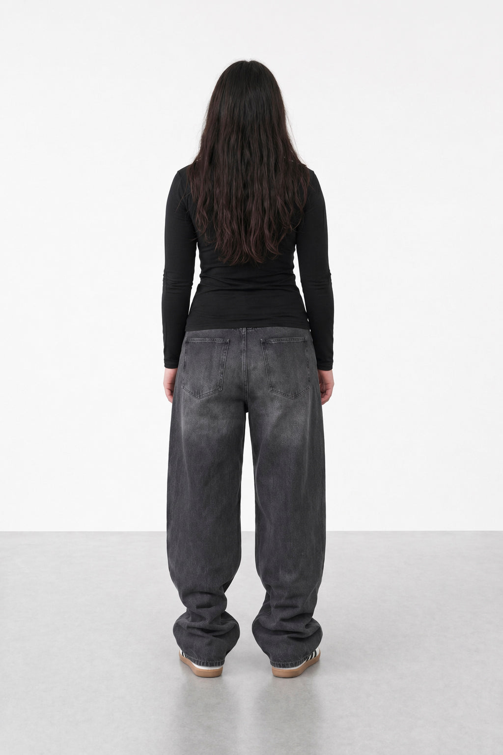 Jean Baggy Old Black Mujer