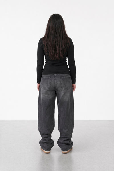 Jean Baggy Old Black Mujer