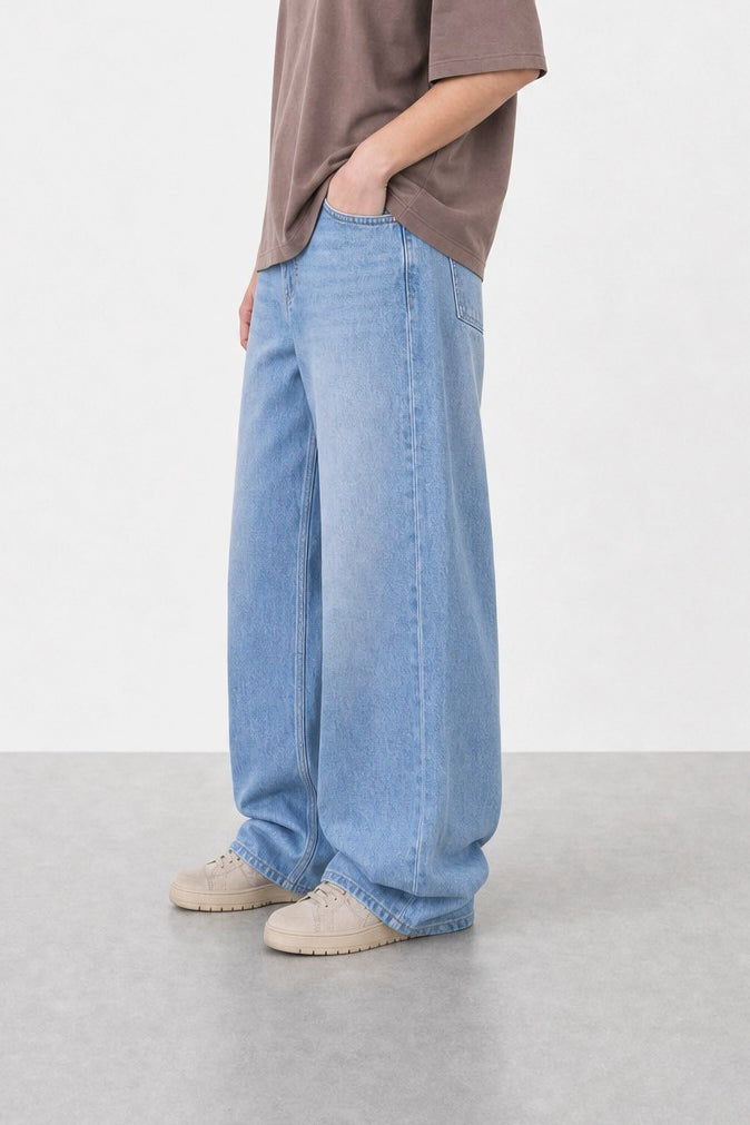 Jean Baggy Pale Blue Mujer