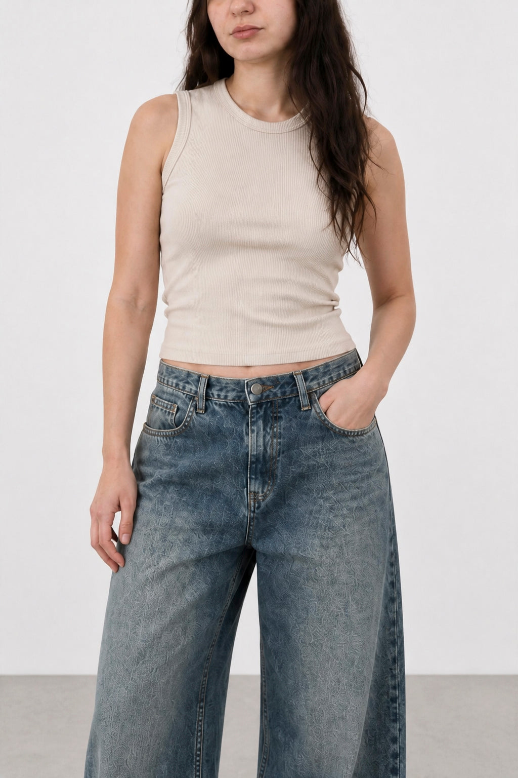 Jean Baggy Vers. Vintage Blue Mujer