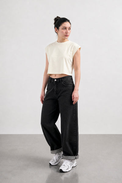 Remera Crop Sin Mangas