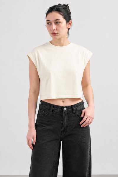 Remera Crop Sin Mangas