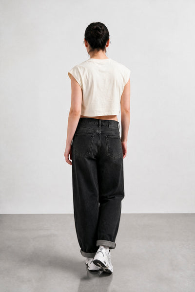 Remera Crop Sin Mangas