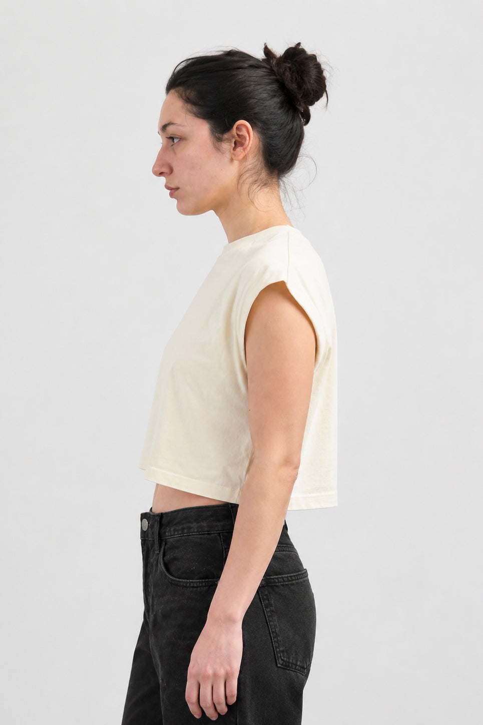 Remera Crop Sin Mangas