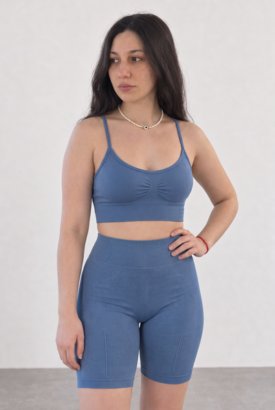 Sport Bra Bretel Fino Boost - Azul