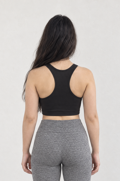 Sport Bra Escote - Negro