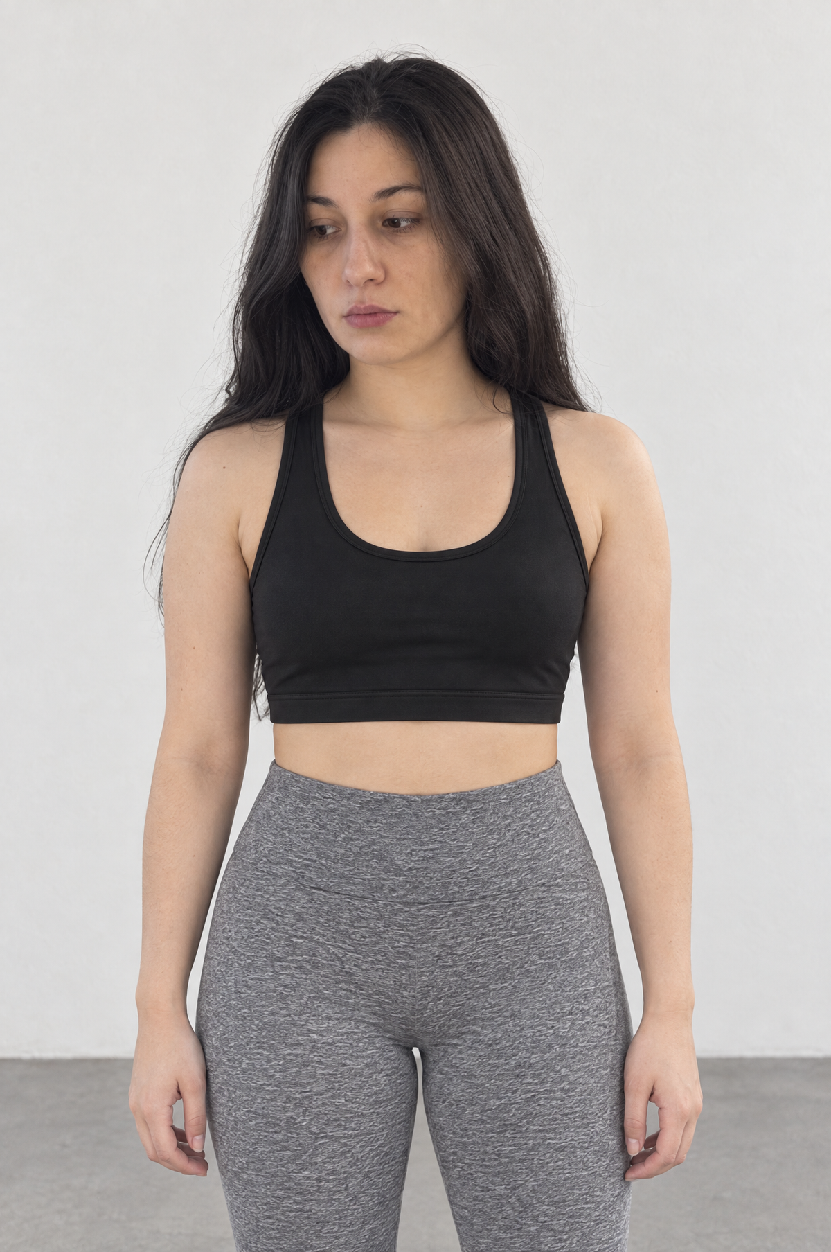 Sport Bra Escote - Negro