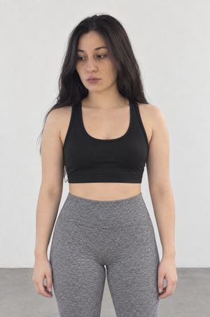 Sport Bra Escote - Negro