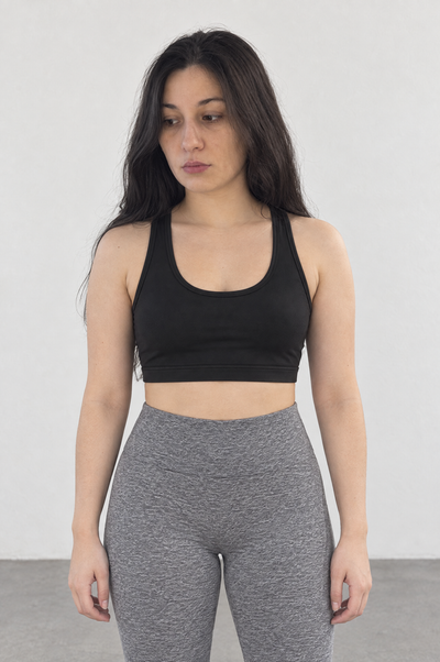 Sport Bra Escote - Negro