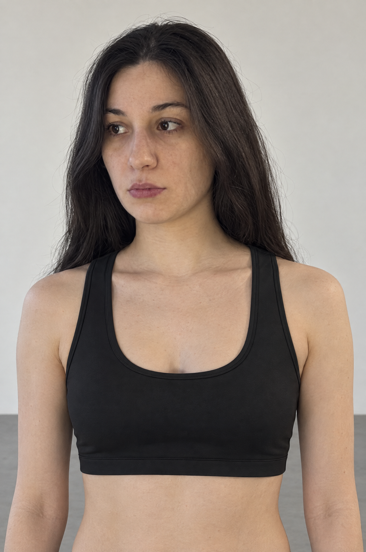 Sport Bra Escote - Negro