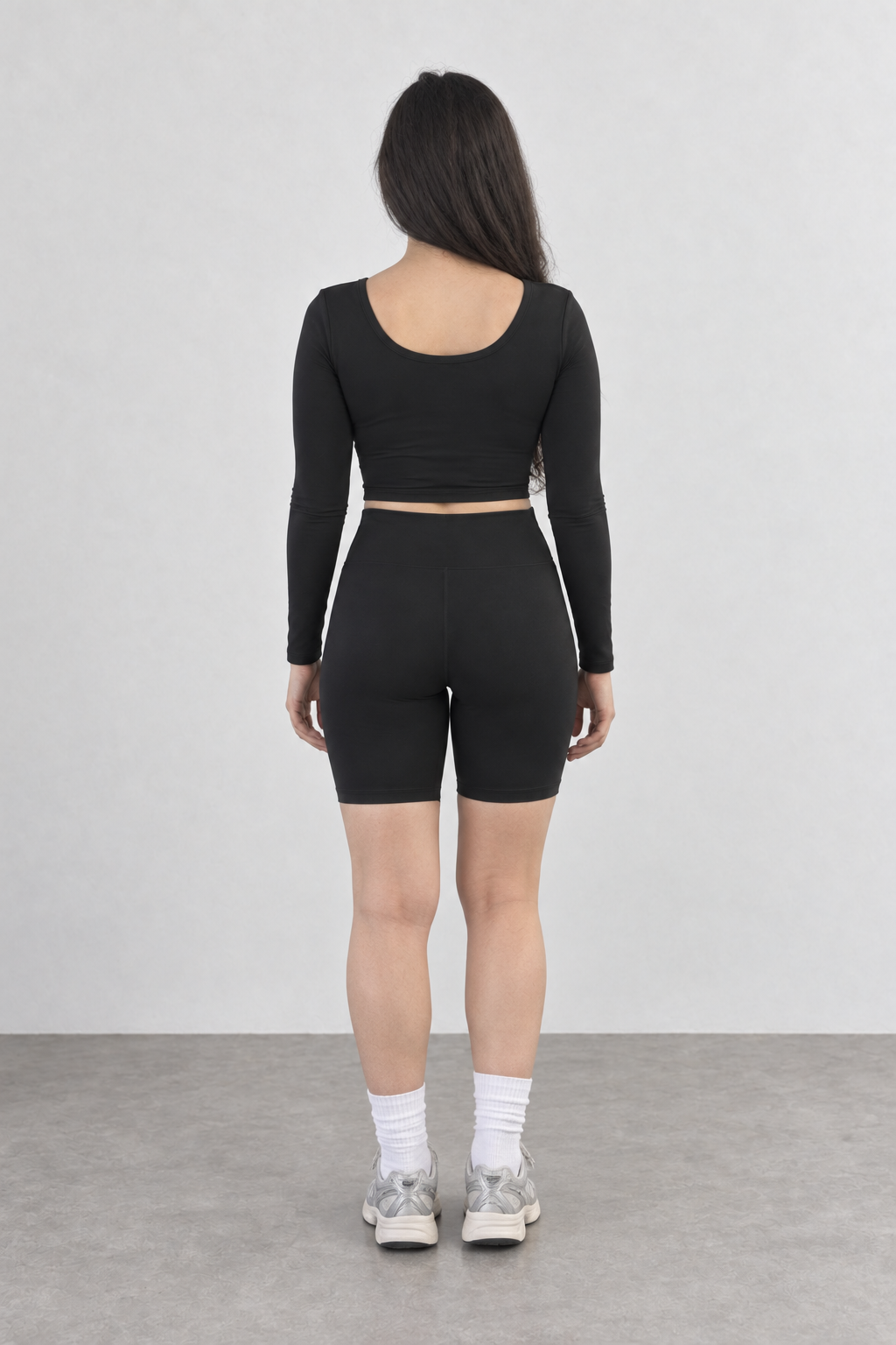 Sport Top Manga Larga - Negro