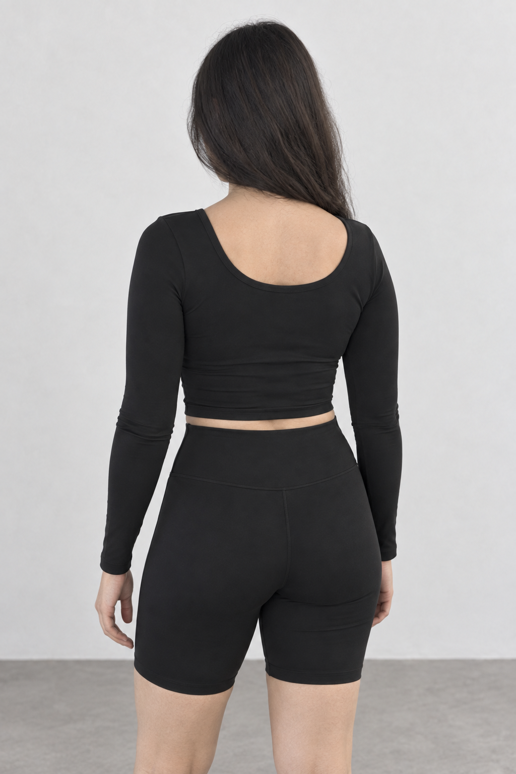 Sport Top Manga Larga - Negro