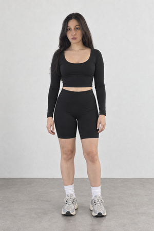 Sport Biker Cintura Alta - Negro