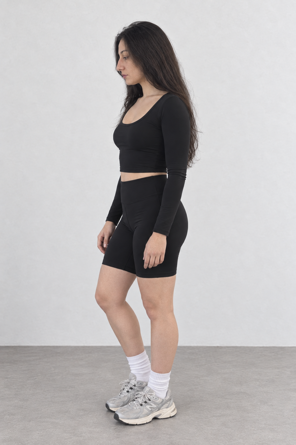Sport Biker Cintura Alta - Negro