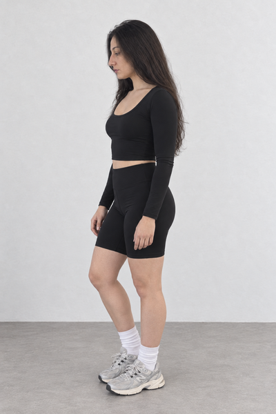 Sport Biker Cintura Alta - Negro