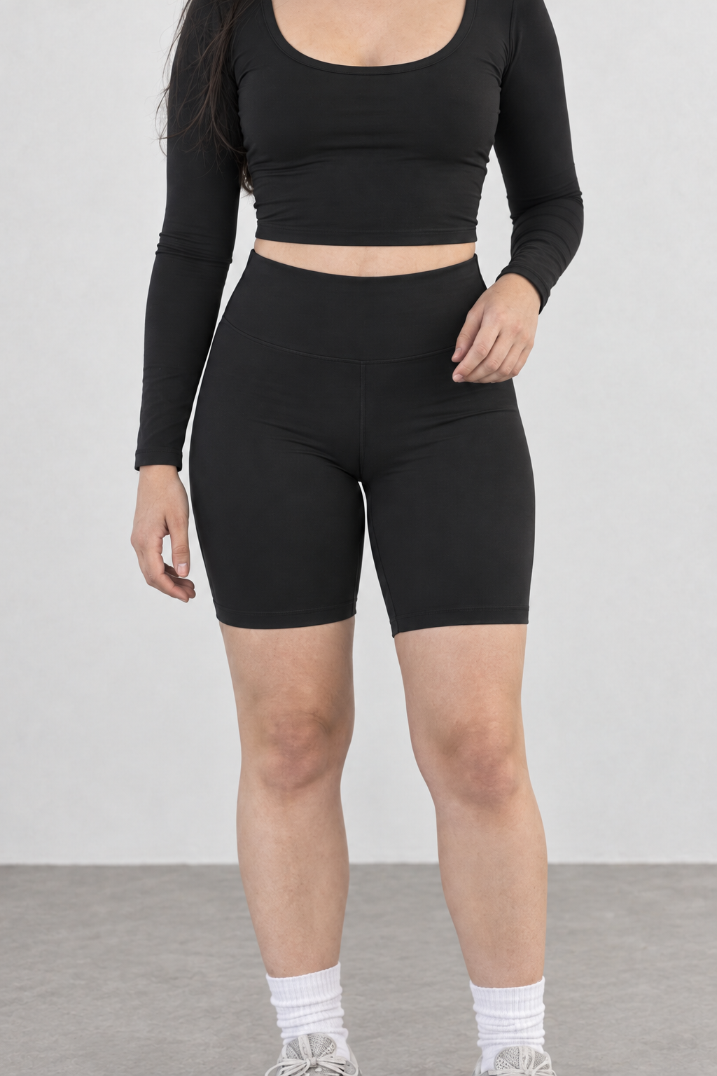 Sport Biker Cintura Alta - Negro