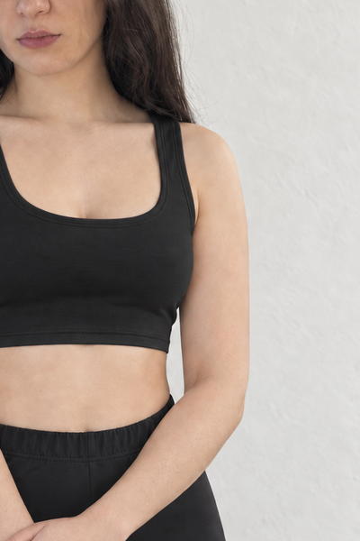 Sport Crop Top - Negro