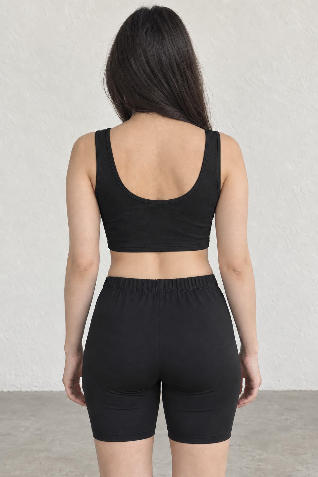 Sport Crop Top - Negro