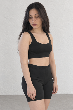 Sport Crop Top - Negro