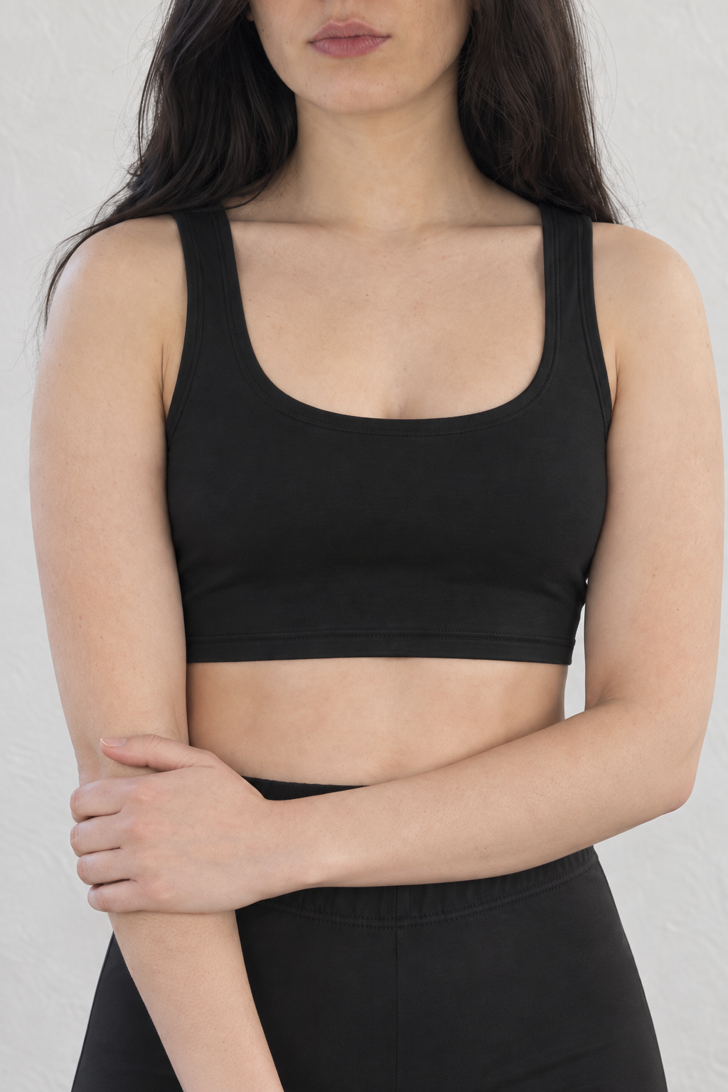 Sport Crop Top - Negro
