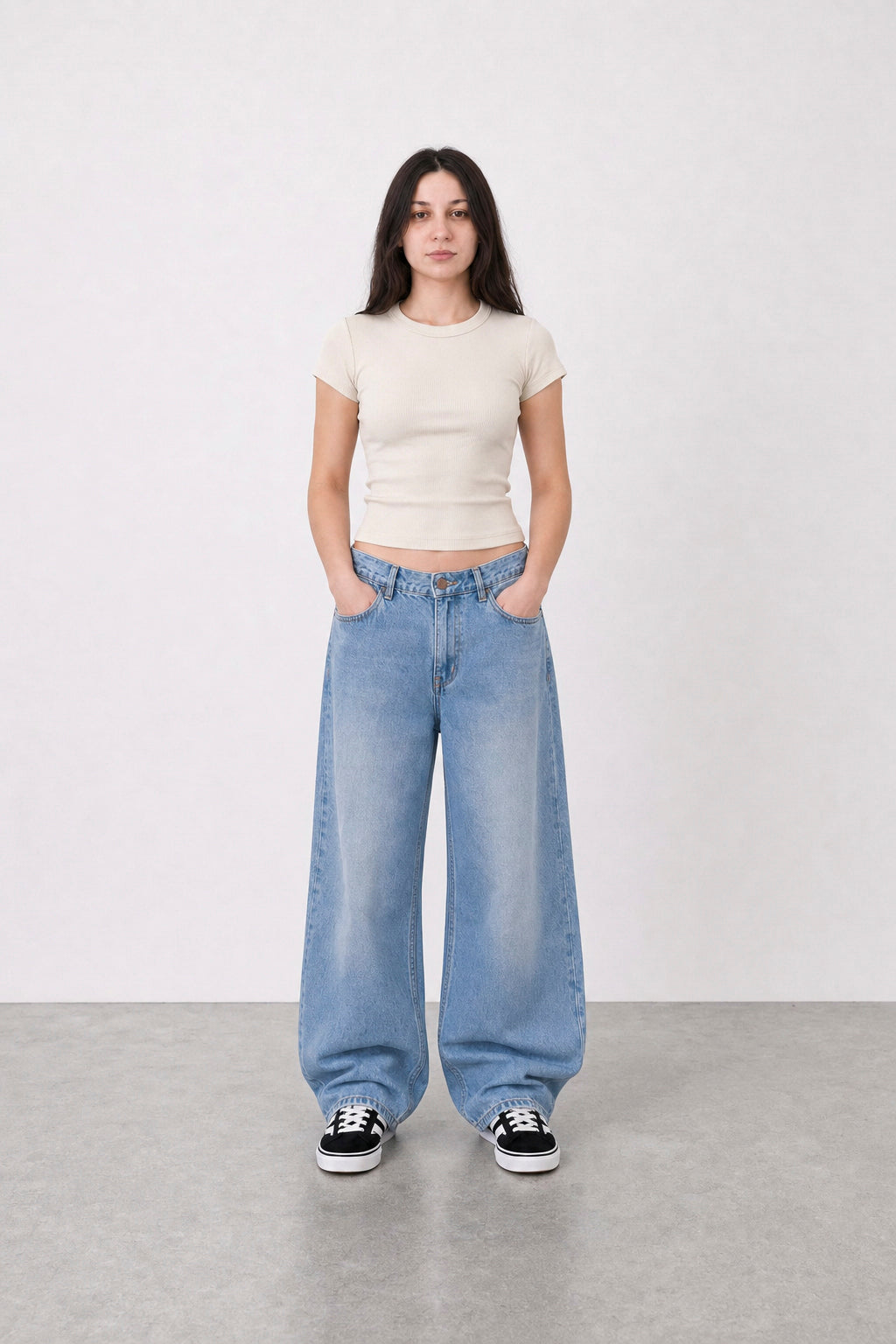 Jean Baggy Light Blue Mujer