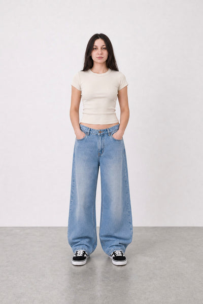Jean Baggy Light Blue Mujer