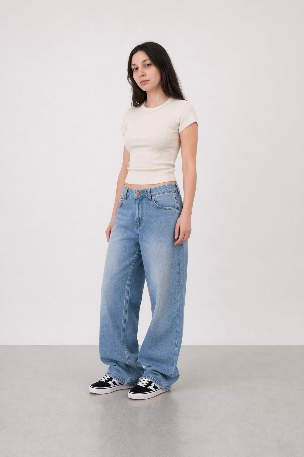 Jean Baggy Light Blue Mujer