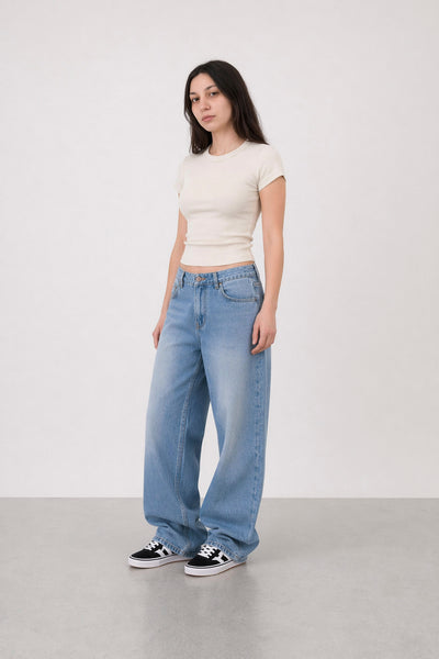 Jean Baggy Light Blue Mujer