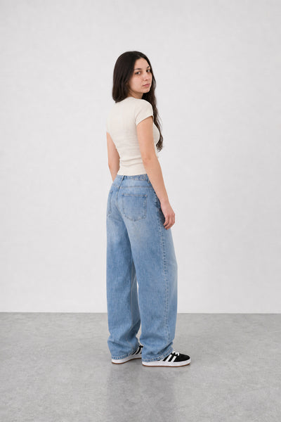 Jean Baggy Light Blue Mujer