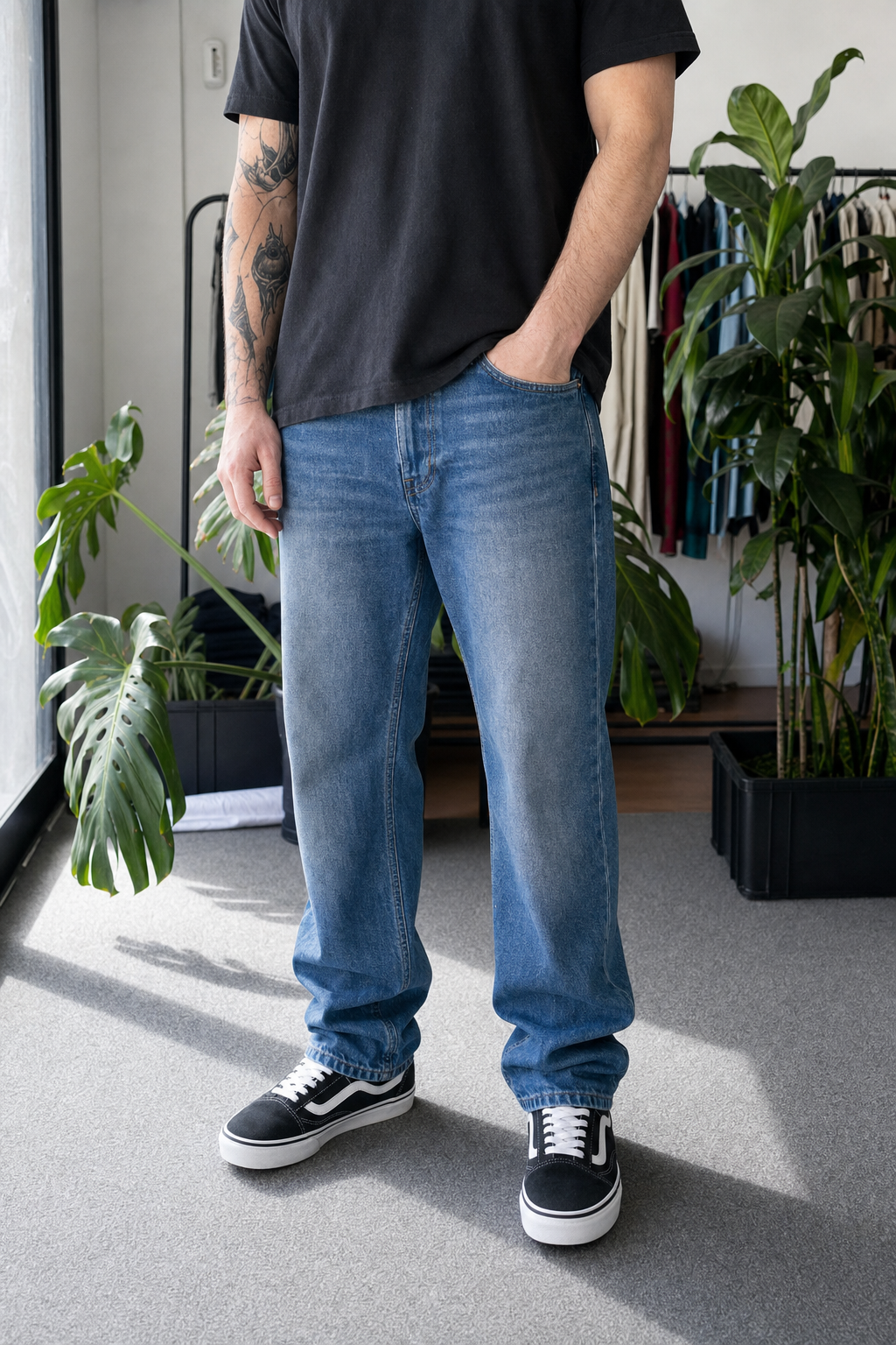 Jean Straight Vintage Blue Hombre