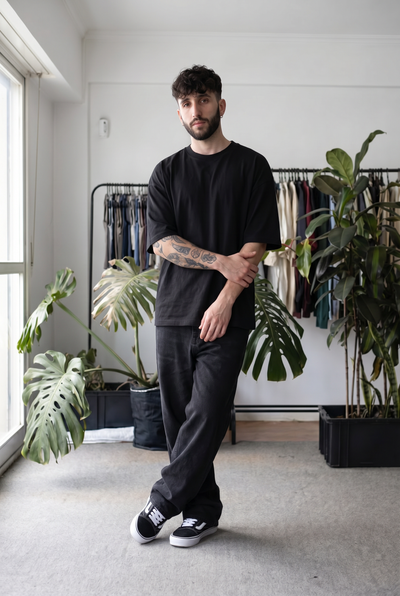 Jean Baggy Super Black Hombre